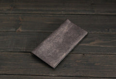Handmade Mens long leather wallet vintage bifold long wallet for him - EverHandmade