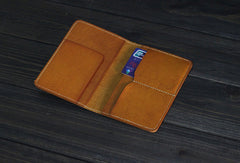 Handmade Mens billfold leather wallet Vintage Bifold Small wallet for Men