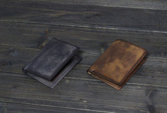 Handmade Men billfold leather wallet men vintage brown card wallet for him - EverHandmade