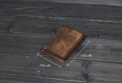 Handmade Men billfold leather wallet men vintage brown card wallet for him - EverHandmade