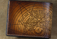 Handmade diablo3 diablo billfold wallet carved custom personalized leather for men - EverHandmade