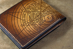 Handmade diablo3 diablo billfold wallet carved custom personalized leather for men - EverHandmade