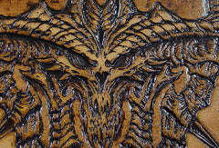 Handmade diablo3 diablo billfold wallet carved custom personalized leather for men - EverHandmade