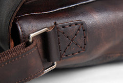 Handmade Cool leather men messenger bag shoulder laptop bag for men - EverHandmade