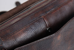 Handmade Cool leather men messenger bag shoulder laptop bag for men - EverHandmade