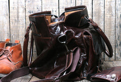 Handmade leather men Briefcase messenger large vintage shoulder laptop bag vintage bag - EverHandmade