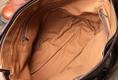 Handmade leather men Briefcase messenger large vintage shoulder laptop bag vintage bag - EverHandmade