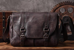 Handmade leather men Briefcase messenger vintage shoulder laptop bag vintage bag