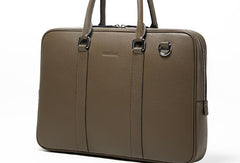 Leather Mens Briefcase Handbag Shoulder Bag laptop Bag Business Bag - EverHandmade