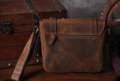 Handmade leather men Briefcase messenger vintage shoulder laptop bag vintage bag - EverHandmade