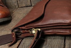Genuine Leather messenger bag clutch leather men phone pad zip clutch vintage wallet for men