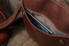 Genuine Leather messenger bag clutch leather men phone pad zip clutch vintage wallet for men - EverHandmade