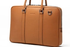 Leather Mens Briefcase Handbag Shoulder Bag laptop Bag Business Bag - EverHandmade