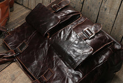 Handmade leather men Briefcase messenger large vintage shoulder laptop bag vintage bag - EverHandmade