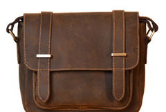 Handmade leather men Briefcase messenger vintage shoulder laptop bag vintage bag - EverHandmade
