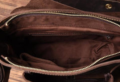 Handmade leather men Briefcase messenger vintage shoulder laptop bag vintage bag - EverHandmade