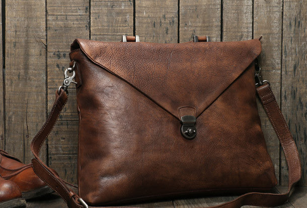 Cool leather mens Briefcase laptop Briefcase work Briefcase Shoulder bag for Men