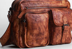 Cool leather mens Small messenger vintage shoulder bag for men