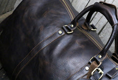 [ Onle Sale ] Cool leather mens Weekender Bag Duffle Bag Travel bag Overnight Bag