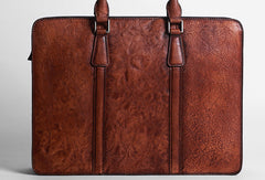 Vintage Leather mens Briefcase Handbag Shoulder Bag Business Bag for Men
