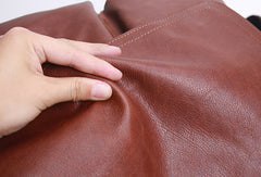 Leather mens Cool messenger bag vintage shoulder laptop bag for men - EverHandmade