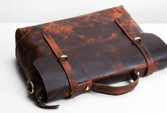 Cool leather mens Briefcase work Briefcase laptop Briefcase Shoulder bag for Men - EverHandmade
