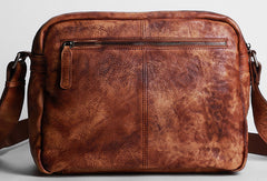 Cool leather mens Small messenger vintage shoulder bag for men