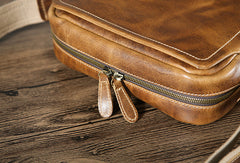 Handmade leather men messenger large vintage shoulder laptop bag vintage bag - EverHandmade