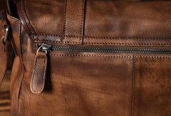Handmade leather men Briefcase messenger vintage shoulder laptop bag vintage bag