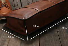 Handmade leather men vintage Briefcase messenger large vintage shoulder laptop bag vintage bag