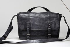 Cool Leather mens messenger bag Vintage shoulder bag laptop bag for Men