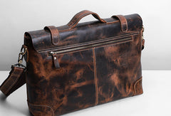 Cool leather mens Briefcase work Briefcase laptop Briefcase Shoulder bag for Men - EverHandmade