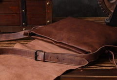 Cool leather mens messenger Bag Vintage Shoulder Laptop Bag for Men