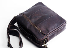 Handmade leather men Cool messenger bag vintage shoulder travel bag for men - EverHandmade
