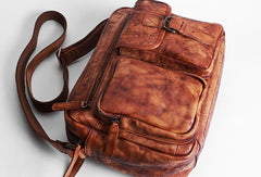 Cool leather mens Small messenger vintage shoulder bag for men