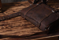 Handmade leather men Vintage messenger bag vintage Cool Shoulder bag for Men