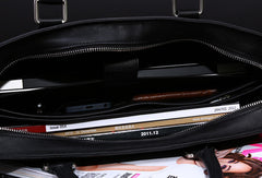 Fashion leather men Briefcase shoulder bag laptop bag work bag business bag - EverHandmade