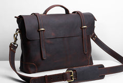 Cool leather mens Briefcase work Briefcase laptop Briefcase Shoulder bag for Men - EverHandmade