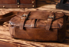 Handmade leather men Briefcase messenger vintage shoulder laptop bag vintage bag