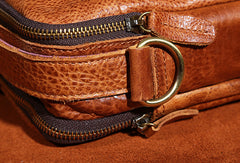 Handmade leather men Cool messenger bag vintage shoulder travel bag for men - EverHandmade