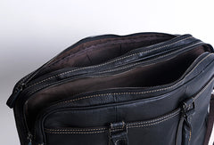 Handmade leather men Briefcase messenger large vintage shoulder laptop bag vintage bag - EverHandmade