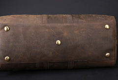 Vintage Leather men Travel Bag Duffle Bag Weekender Bag Overnight Bag shoulder bag - EverHandmade