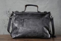 Leather mens Briefcase Shoulder laptop bag Business Bag for Men - EverHandmade