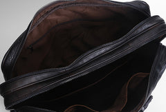 Handmade leather men Briefcase messenger large vintage shoulder laptop bag vintage bag - EverHandmade