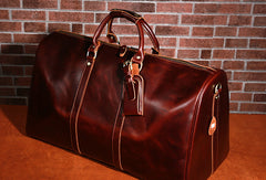 Cool Leather mens Travel Bag Duffle Bag Weekender Bag Overnight Bag shoulder bag