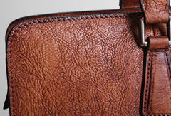 Vintage Leather mens Briefcase Handbag Shoulder Bag Business Bag for Men