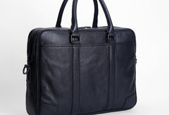 Cool Black leather mens Briefcase laptop Briefcase Work Shoulder Bag for Men - EverHandmade