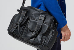 Handmade leather men messenger large vintage shoulder laptop bag vintage bag - EverHandmade