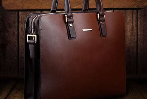 Fashion leather men Briefcase shoulder bag laptop bag work bag business bag