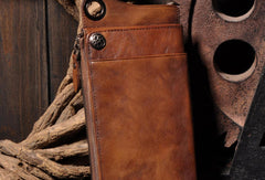 chain wallet for men Brown Leather Biker Wallet Leather Chain Wallet Men Brown Long Biker Chain Wallet